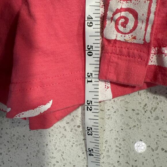 Vintage Cotton Connection Pink Sun Print Maxi Shirt Dress XL Artsy Unique Retro - Picture 9 of 9